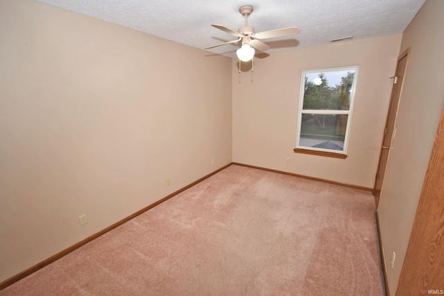 904 Brookridge Ct, Lafayette, IN 47909 - unfurnished room featuring light carpet, a ceiling fan, a textured ceiling, and baseboards
