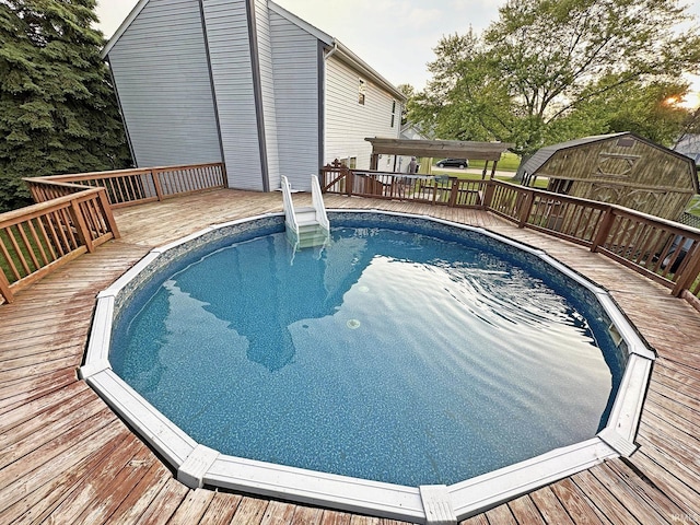 904 Brookridge Ct, Lafayette, IN 47909 - swimming pool with a wooden deck