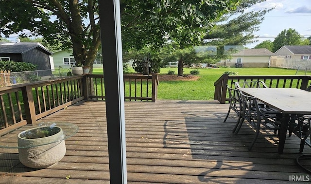 1101 E Boone St, Frankfort, IN 46041 - wooden deck with outdoor dining space