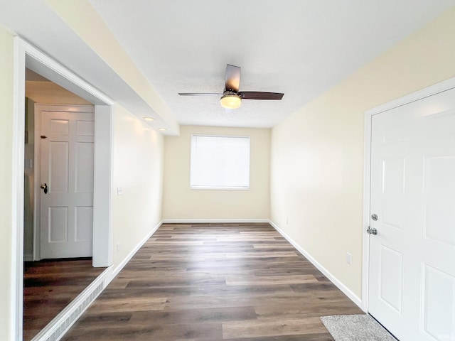 158 Simpson Ave, Elkhart, IN 46516 - empty room featuring a ceiling fan, wood finished floors, and baseboards