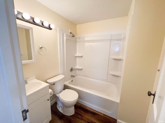 158 Simpson Ave, Elkhart, IN 46516 - full bath with vanity, toilet, bathing tub / shower combination, and wood finished floors