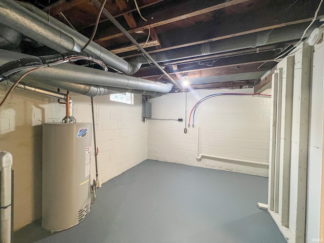 158 Simpson Ave, Elkhart, IN 46516 - unfinished basement with water heater