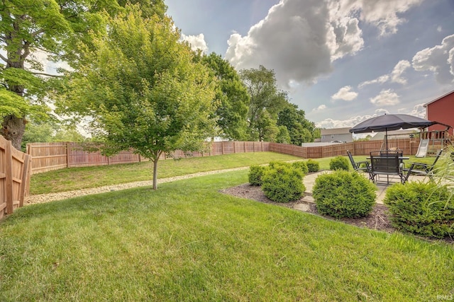 4774 W Hidden Meadow Dr, Bloomington, IN 47404 - view of yard with a patio