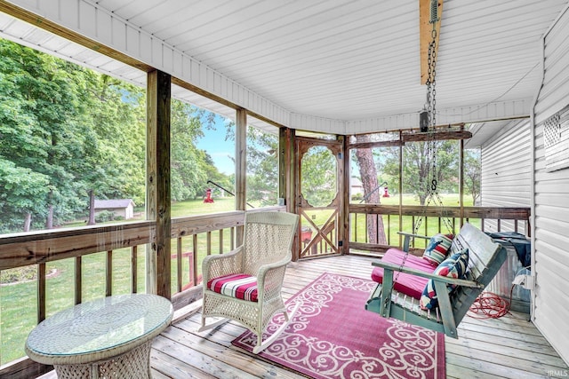 91 Smiths Rd, Mitchell, IN 47446 - view of sunroom / solarium
