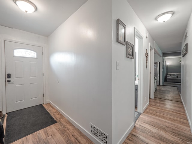 11219 Denzer Rd, Evansville, IN 47712 - entryway with wood finished floors and baseboards