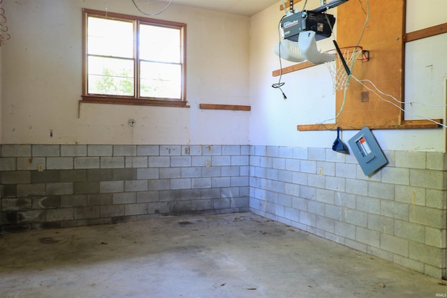 802 Hasenour Ave, Jasper, IN 47546 - bathroom with concrete floors and concrete block wall
