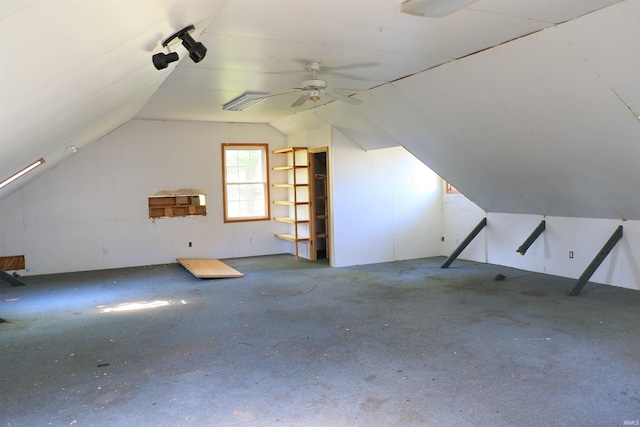 802 Hasenour Ave, Jasper, IN 47546 - additional living space featuring lofted ceiling and a ceiling fan