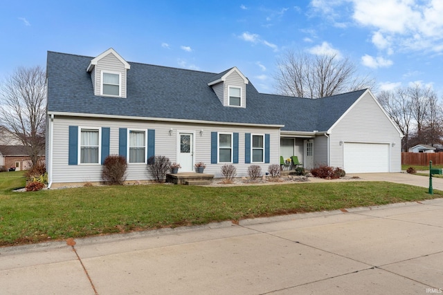 300 S Heritage Dr, Delphi, IN 46923 - cape cod-style house with an attached garage, concrete driveway, and roof with shingles
