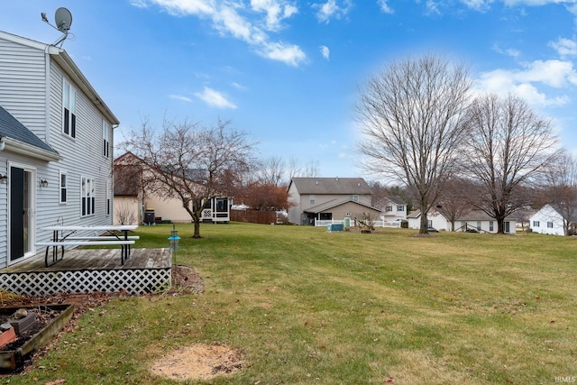 300 S Heritage Dr, Delphi, IN 46923 - view of grassy yard with a residential view and a deck