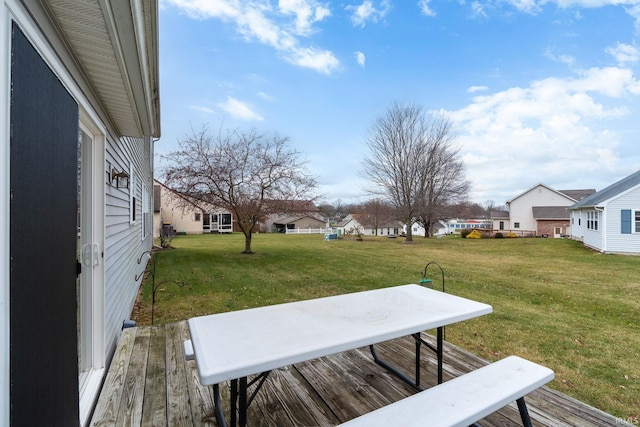 300 S Heritage Dr, Delphi, IN 46923 - wooden deck with a yard and a residential view
