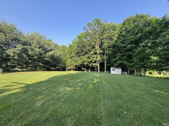 5003 N Chatham Dr, Bloomington, IN 47404 - view of grassy yard with a wooded view