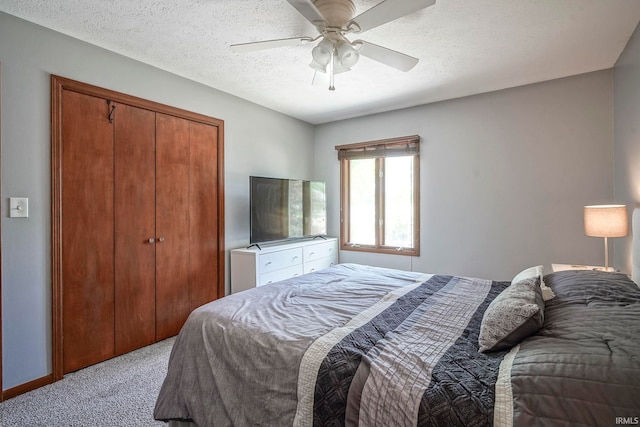 60 Elder Ct, Lafayette, IN 47905 - bedroom featuring light colored carpet, a closet, a ceiling fan, and baseboards