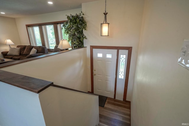 60 Elder Ct, Lafayette, IN 47905 - entryway featuring dark wood finished floors and recessed lighting