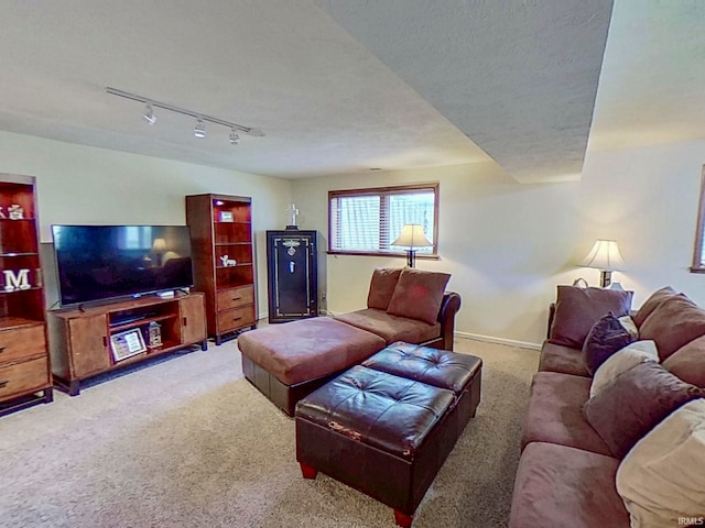 60 Elder Ct, Lafayette, IN 47905 - carpeted living area with track lighting