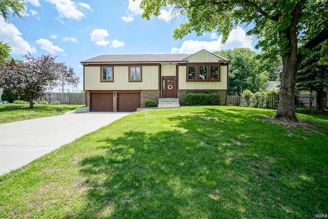 60 Elder Ct, Lafayette, IN 47905 - raised ranch with concrete driveway, an attached garage, and brick siding