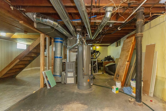 2806 Milburn Blvd, Mishawaka, IN 46544 - unfinished below grade area featuring water heater and stairs