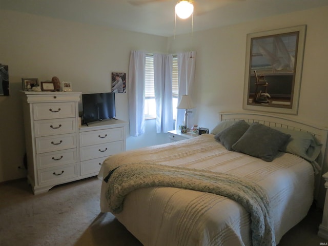 801 E Sycamore St, Petersburg, IN 47567 - bedroom featuring light colored carpet and a ceiling fan