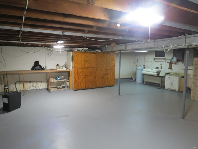 801 E Sycamore St, Petersburg, IN 47567 - unfinished below grade area featuring a water softener system