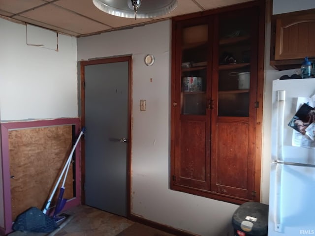 804 W 1st St, Albany, IN 47320 - kitchen featuring freestanding refrigerator