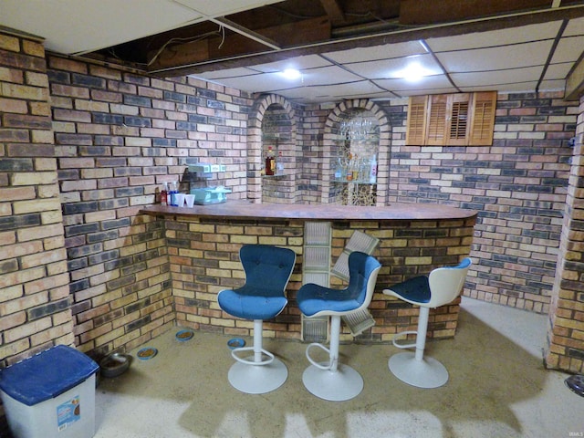 1612 N Wellington St, South Bend, IN 46628 - indoor dry bar with brick wall