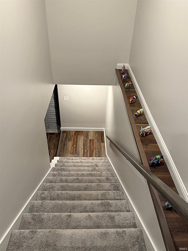 9 Deerfield Ln, Washington, IN 47501 - stairway with wood finished floors and baseboards
