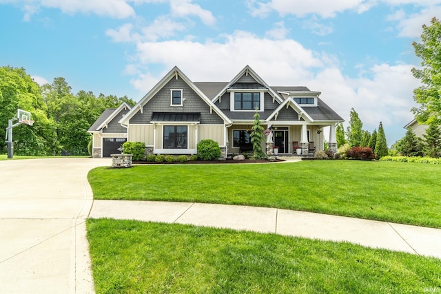 119 Artisan Pass, Fort Wayne, IN 46845 - craftsman-style home featuring board and batten siding, driveway, a front yard, and a garage