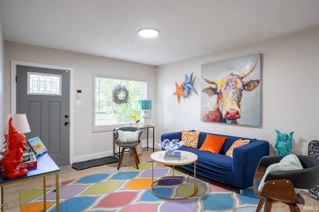 1409 Miner St, South Bend, IN 46617 - living room with wood finished floors and baseboards