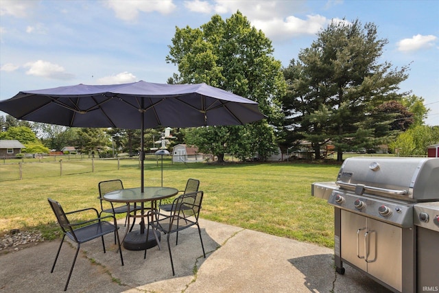 12678 Pat Ln, Granger, IN 46530 - view of patio / terrace featuring outdoor dining area and area for grilling