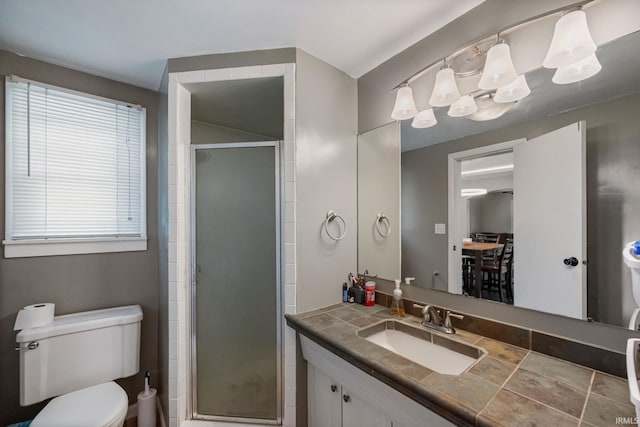 1706 Pierce St, Lafayette, IN 47905 - full bathroom featuring a stall shower, vanity, and toilet