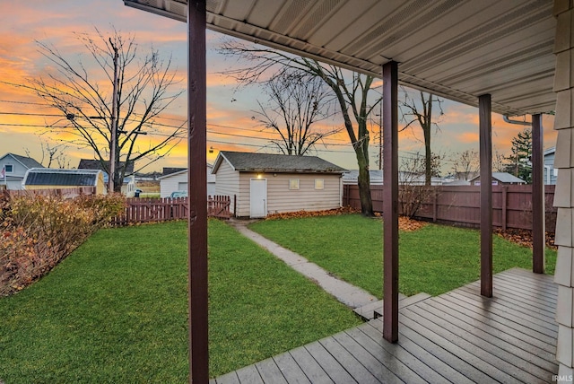 708 E Center St, Warsaw, IN 46580 - view of yard with a deck and an outbuilding