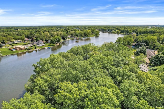 22907 State Road 120, Elkhart, IN 46516 - drone / aerial view of a heavily wooded area and a large body of water