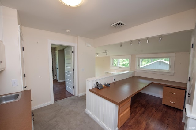 12071 W Tecumseh Bend Rd, Brookston, IN 47923 - unfurnished office with baseboards and a sink