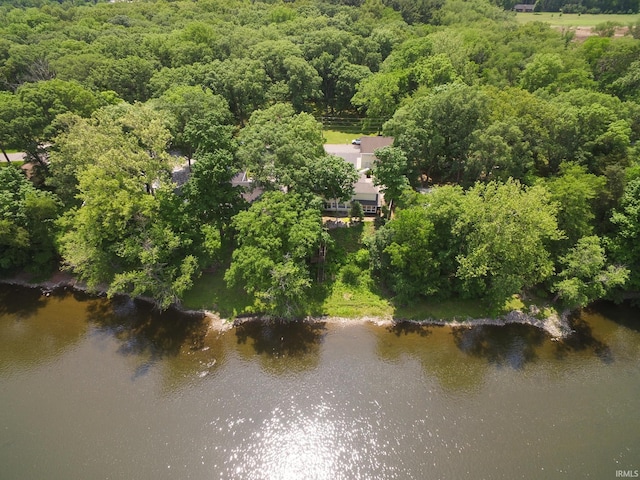 12071 W Tecumseh Bend Rd, Brookston, IN 47923 - drone / aerial view of a large body of water and a heavily wooded area