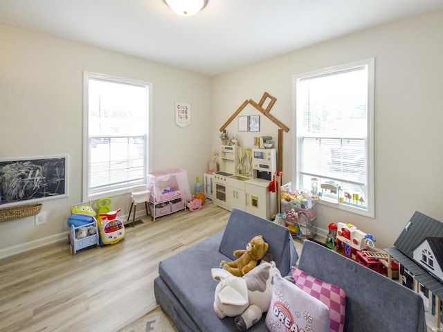 160 SW 5th St, Linton, IN 47441 - game room featuring plenty of natural light and wood finished floors