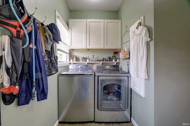 210 W Main St, Worthington, IN 47471 - laundry room with washer and dryer, cabinet space, and baseboards