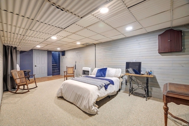 210 W Main St, Worthington, IN 47471 - bedroom with carpet and recessed lighting