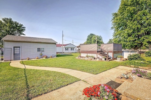 210 W Main St, Worthington, IN 47471 - view of grassy yard with an outdoor structure