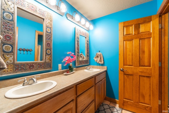 4609 N Sheldon Dr, Churubusco, IN 46723 - bathroom featuring double vanity and tile patterned flooring