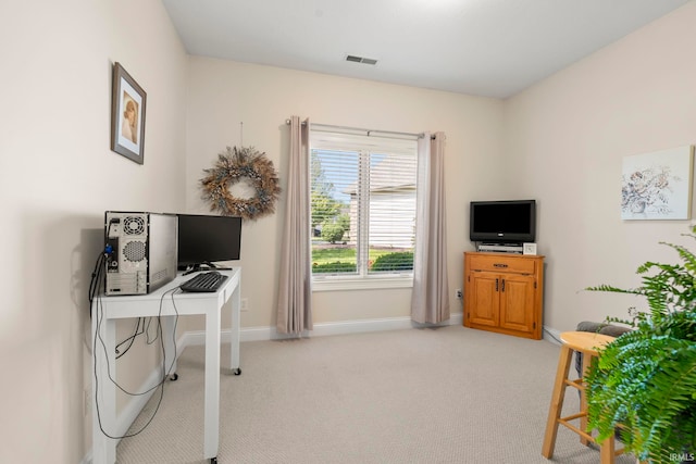 2410 Deerfield Ct, Decatur, IN 46733 - office area featuring light carpet and baseboards