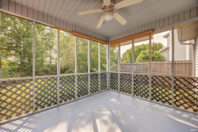 1063 S Colchester Ct, Bloomington, IN 47401 - unfurnished sunroom featuring ceiling fan