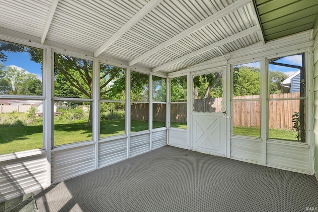 1210 Mcintyre Dr, Auburn, IN 46706 - unfurnished sunroom with lofted ceiling