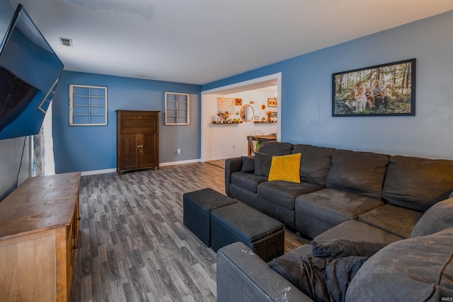 407 S Colony Dr, Garrett, IN 46738 - living area featuring wood finished floors and baseboards