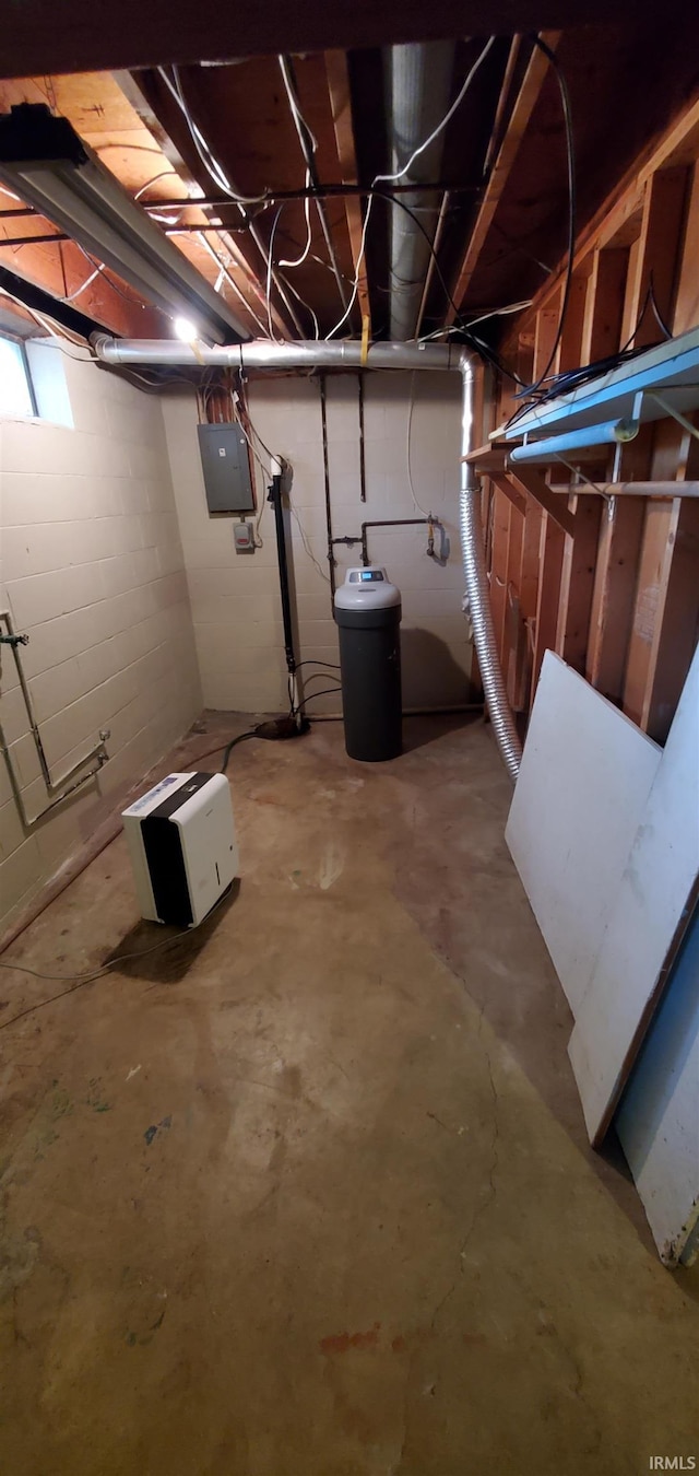 1609 Gordon Dr, Kokomo, IN 46902 - unfinished below grade area with electric panel