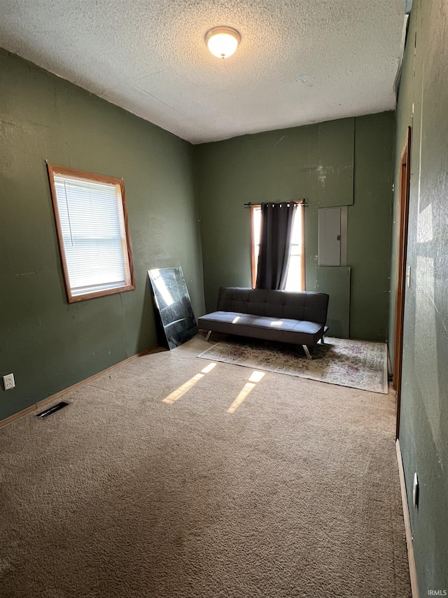 443 S State St, Sullivan, IN 47882 - carpeted bedroom with a textured ceiling