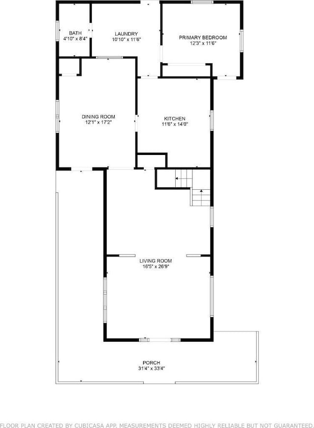 128 E Grant St, Greentown, IN 46936 - property floor plan