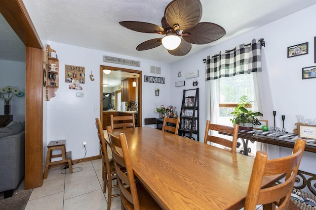 1617 Bennington Dr, Mishawaka, IN 46544 - dining area with a ceiling fan and light tile patterned floors