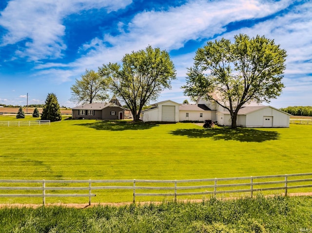 7782 S Warren Rd, Warren, IN 46792 - view of yard featuring a view of countryside and an outdoor structure