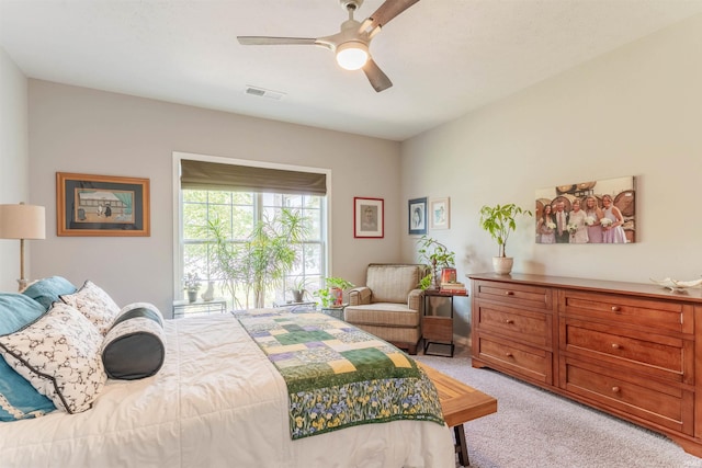 7937 Boydon Ct, Evansville, IN 47715 - bedroom with light carpet and a ceiling fan