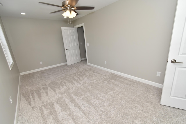 4831 N 400 W, Earl Park, IN 47942 - carpeted spare room with a ceiling fan, baseboards, and recessed lighting