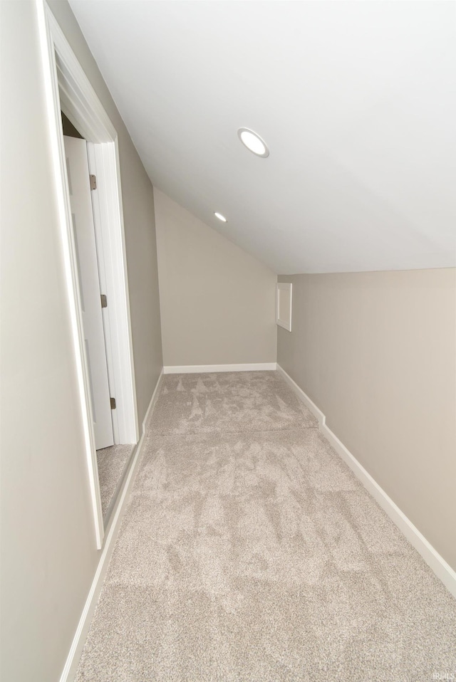 4831 N 400 W, Earl Park, IN 47942 - bonus room with carpet floors, lofted ceiling, baseboards, and recessed lighting